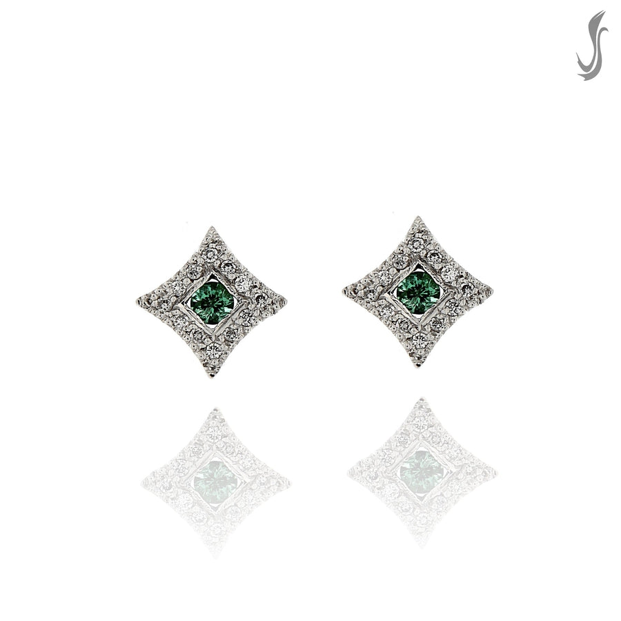 00856 orecchini diamanti e smeraldi