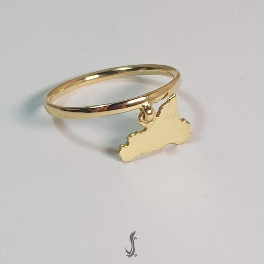anello oro con sicilia