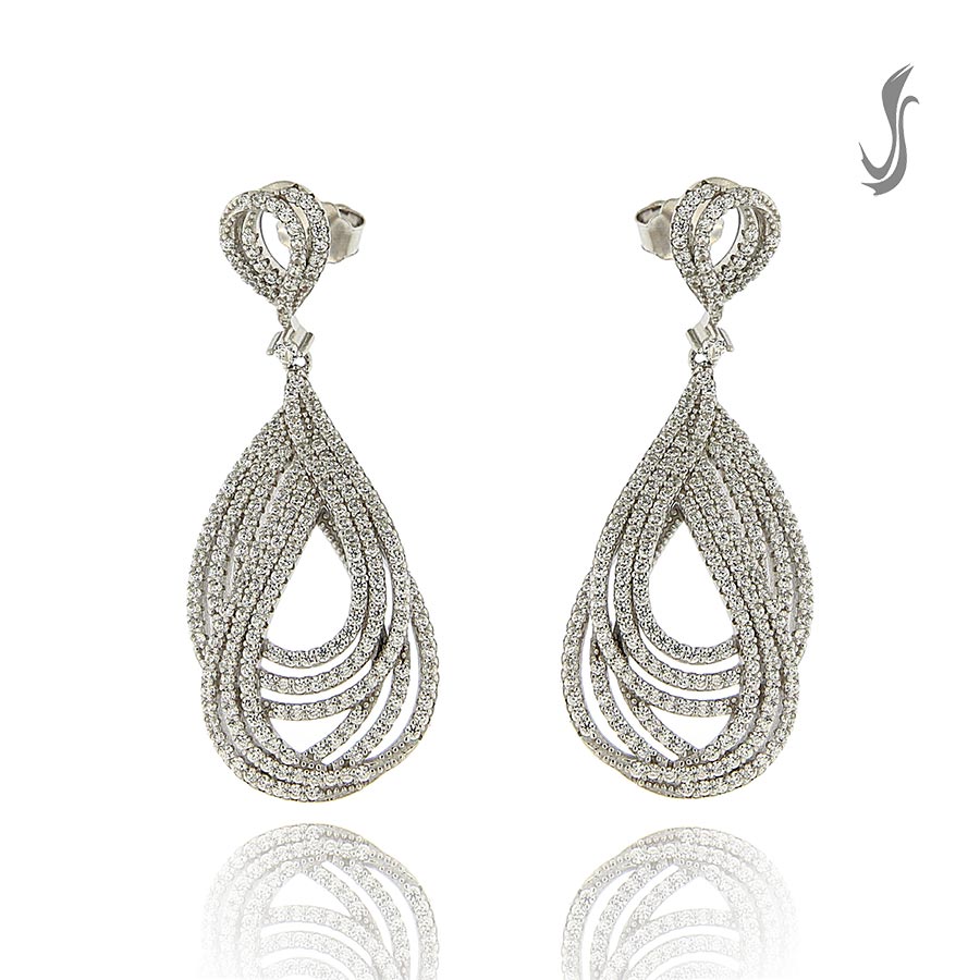 orecchini argento zirconi