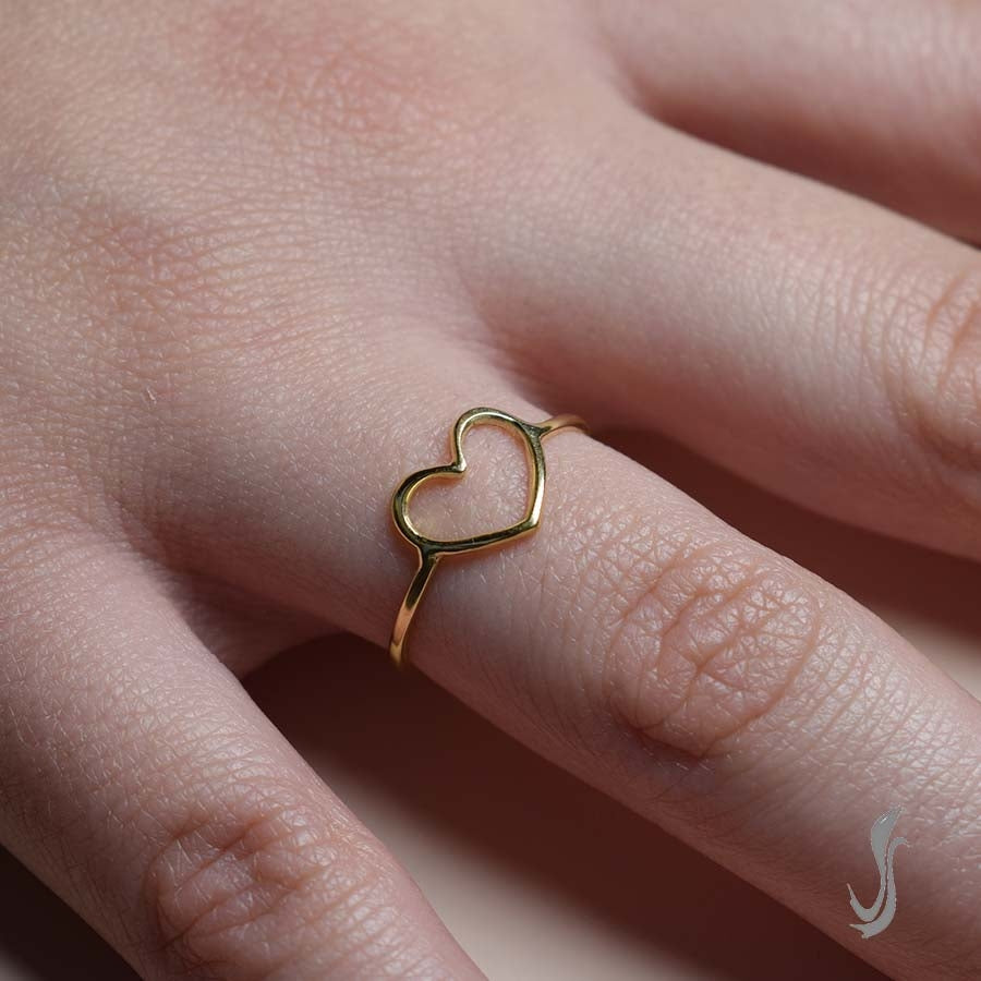 Anello in Oro con Cuoricino Italia Sicilia Palermo Vicari Gioielli