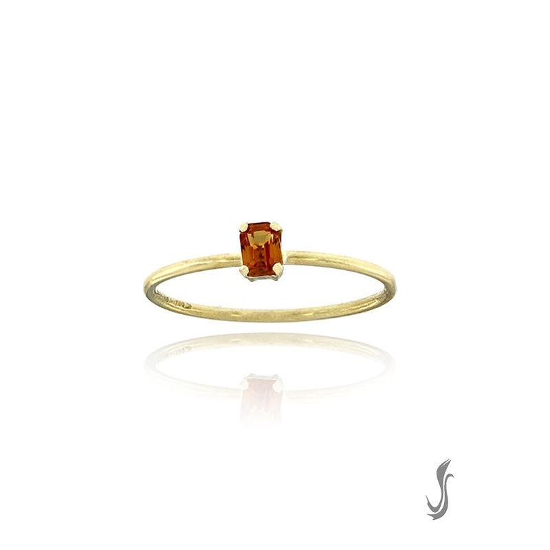 Anello con zaffiro giallo naturale certificato (Pukhraj Anello con zaffiro giallo naturale certificato (Pukhraj