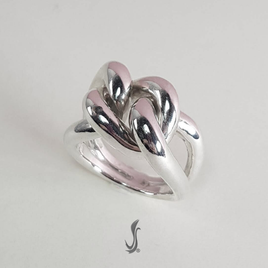 Catena a maglie barbazzale in argento sterling 925 ossidato da 2 Catena a maglie barbazzale in argento sterling 925 ossidato da 2