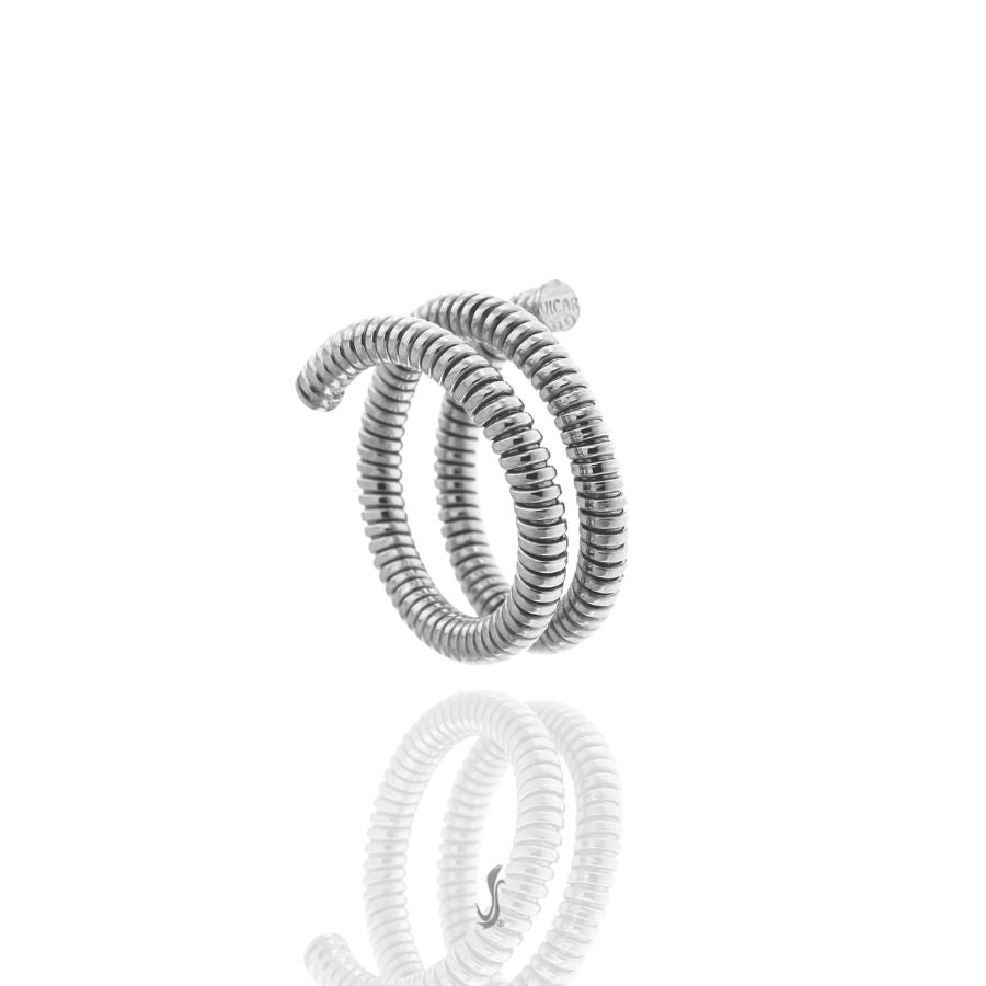 anello in argento due giri tubo gas