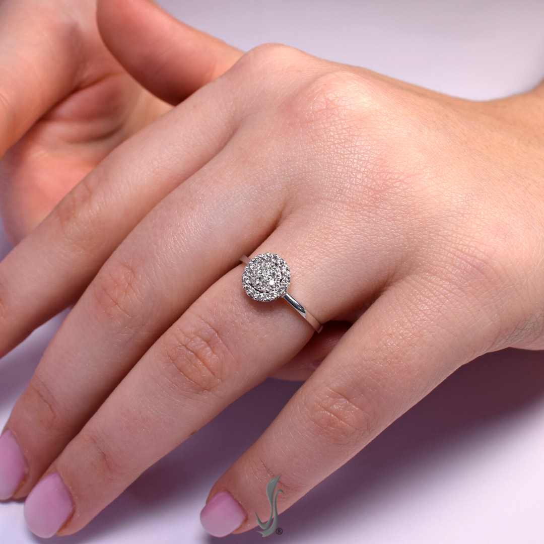 Anello oro bianco 750 con diamanti Italia Sicilia Palermo