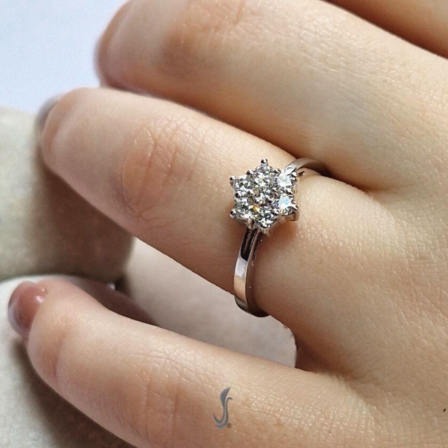 Anello in oro 750°°° e diamanti taglio brillante – Vicari Gioielli