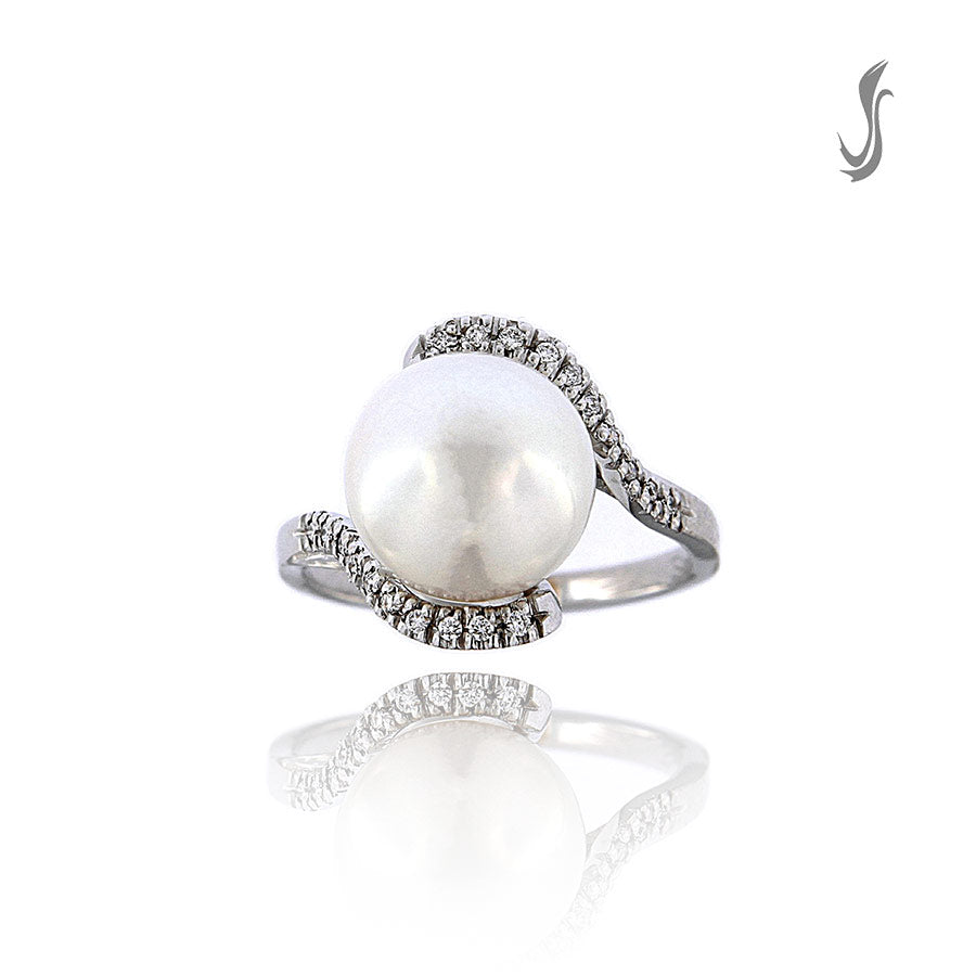 Anello Regolabile Donna Con Perla Barocca Bianca – Placcato Oro Giallo – Gioiello Elegante - Foto 4