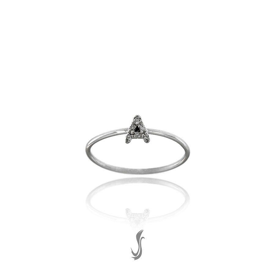 AoedeJ Anelli a Lettera Iniziale impilabile in Argento Sterling 925 con AoedeJ Anelli a Lettera Iniziale impilabile in Argento Sterling 925 con