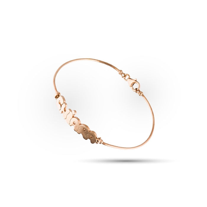bracciale con nome personalizzato argento rosa