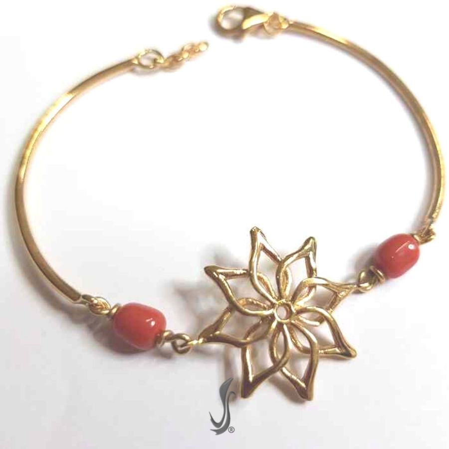 bracciale in argento e corallo Sirio