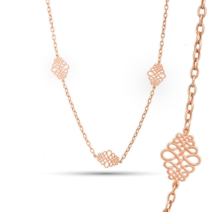 Collana in argento lunga infinity