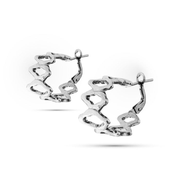 orecchini argento lucido dal design esclusivo